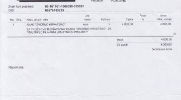 RAČUN: IZVORNO HRVATSKO